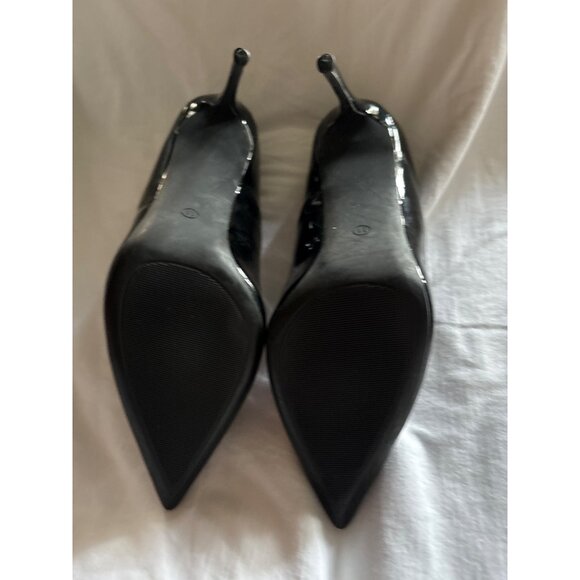Black Patent Leather Pointed-Toe High Heels With Stiletto Heel Size 11 - Picture 5 of 8